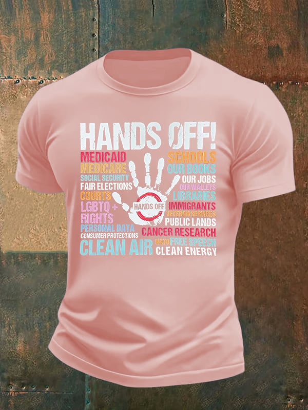 🔥Buy 3 Get 15% Off🔥Men's  HANDS OFF!  Print T-Shirt