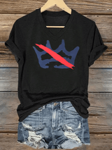 🔥Buy 3 Get 15% Off🔥Women's FDT NO KINGS Printed Casual V-Neck T-Shirt