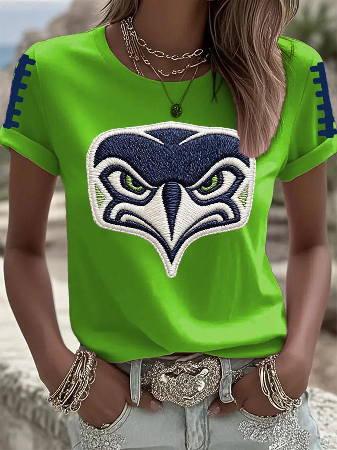 Women's Football Print Casual T-Shirt