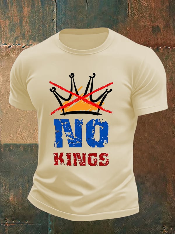 🔥Buy 3 Get 15% Off🔥Men's   NO KINGS Print T-Shirt