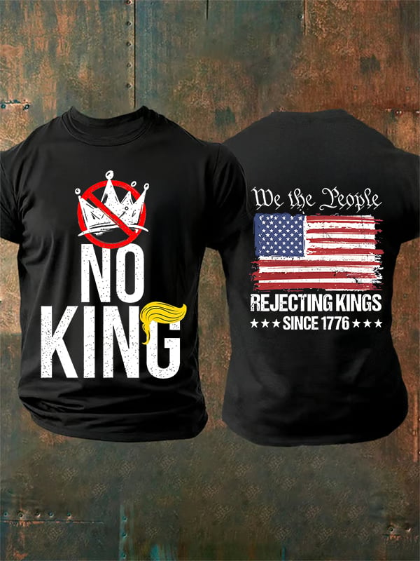 🔥Buy 3 Get 15% Off🔥Men's  No Kings Print T-Shirt