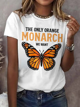🔥Buy 3 Get 15% Off🔥Retro The Only Orange Monarch We Want Print T-Shirt
