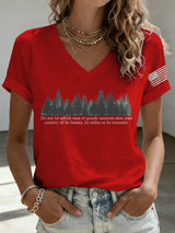 V-Neck Retro Resist Save The Forest Service Do Not Let Selfish Men Or Greedy Interests Skin Your Country Of Its Beauty, Its Riches Or Its Romance Print T-Shirt