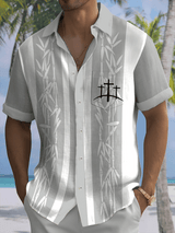 🔥Buy 3 Get 15% Off🔥Men's Faith Vacation Floral Print Casual Short Sleeve Shirt (With Pockets)