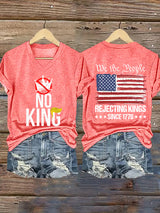 🔥Buy 3 Get 15% Off🔥Women's  No Kings Print T-Shirt