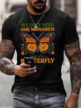 🔥Buy 3 Get 15% Off🔥Men's Retro We Only Need One Monarch And It's A Butterfly Print T-Shirt