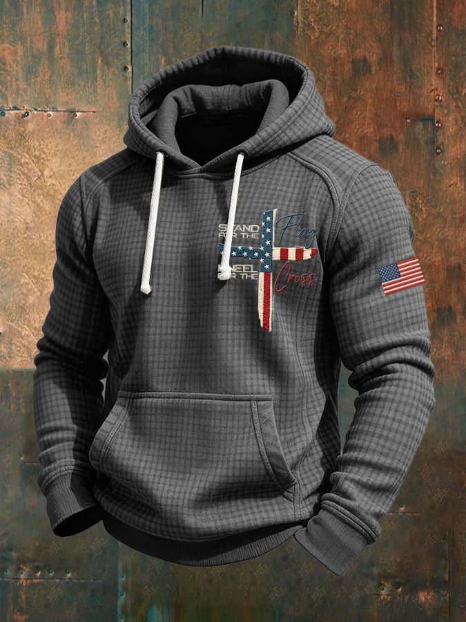 Men's Casual Faith Checkered Jacquard Sweatshirt