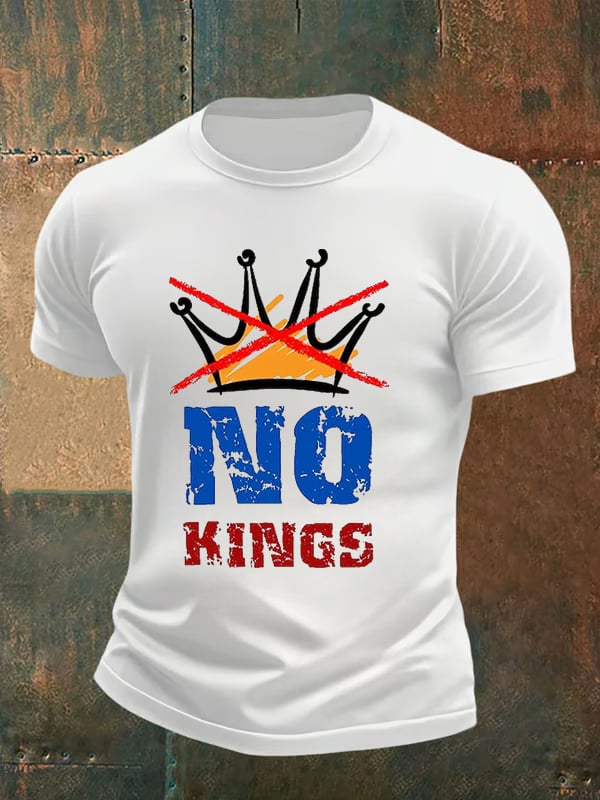 🔥Buy 3 Get 15% Off🔥Men's   NO KINGS Print T-Shirt