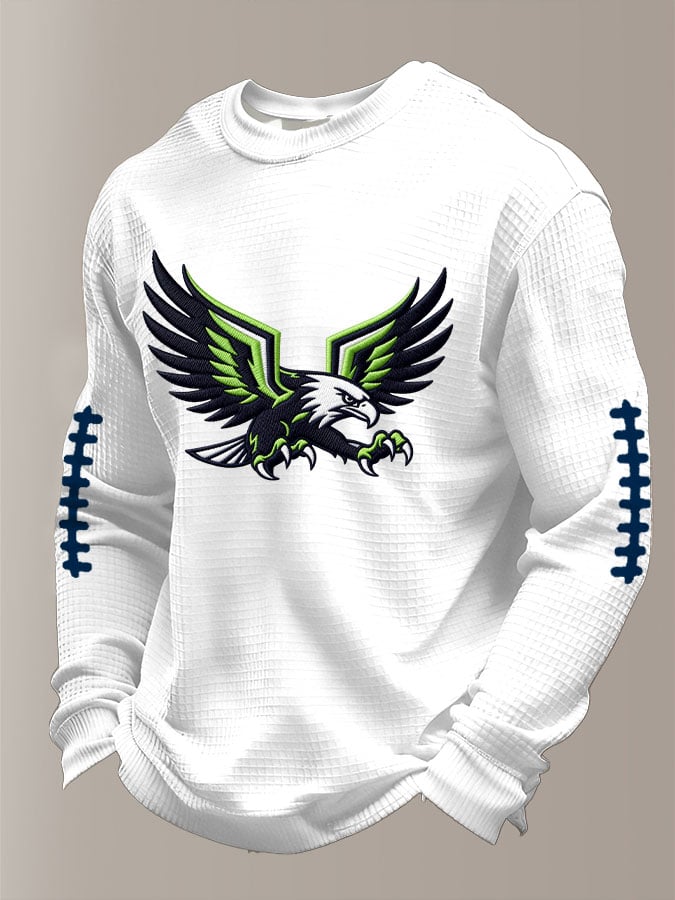 Men's Football Print Waffle T-Shirt