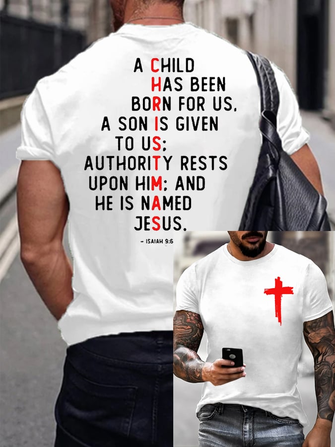 Men's Casual Printed Short-Sleeve T-Shirt