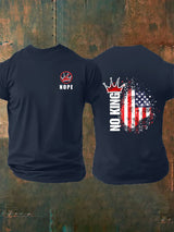 🔥Buy 3 Get 15% Off🔥Men's  NOPE No King American Flag Print T-Shirt