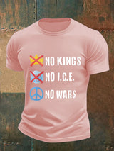 🔥Buy 3 Get 15% Off🔥Men's  No Kings Print T-Shirt
