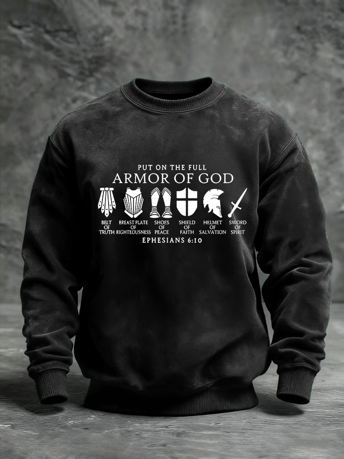 Men'S Casual Faith Print Hoodie