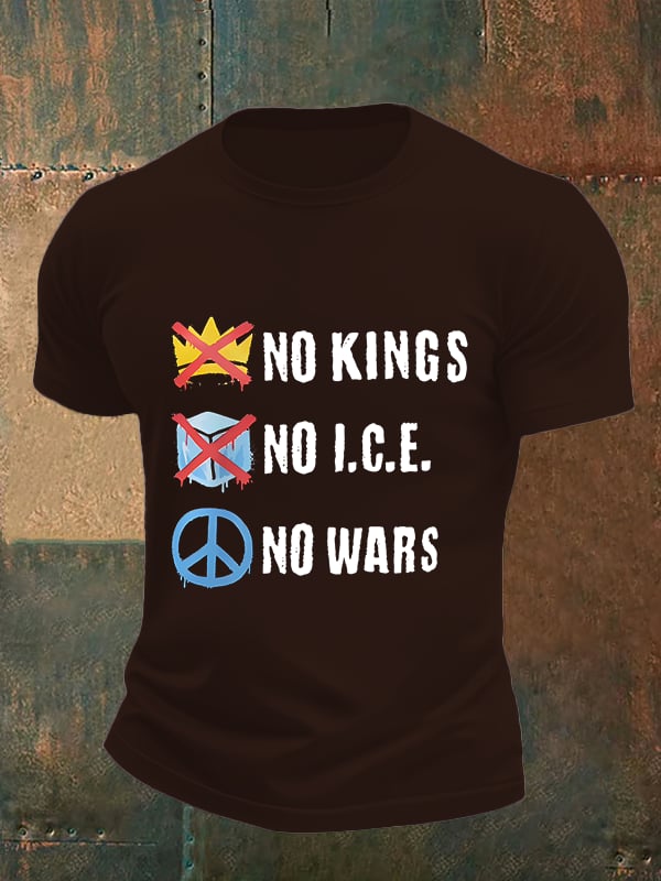 🔥Buy 3 Get 15% Off🔥Men's  No Kings Print T-Shirt