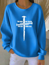 Women's Casual His Way Is Better Print Sweatshirt