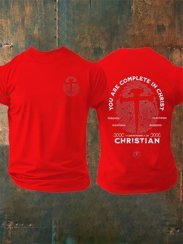 Men's  You Are Complete In Christ Christian  T-Shirt