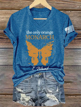 🔥Buy 3 Get 15% Off🔥V-Neck Retro The Only Orange Monarch I Want Monarch Butterflies Print T-Shirt