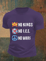 🔥Buy 3 Get 15% Off🔥Men's  No Kings Print T-Shirt