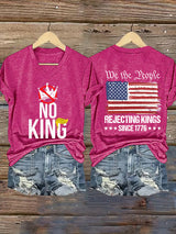 🔥Buy 3 Get 15% Off🔥Women's  No Kings Print T-Shirt