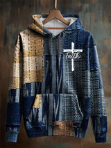 🔥Buy 3 Get 15% Off🔥Men's Faith Print Casual Hoodie