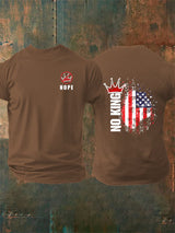 🔥Buy 3 Get 15% Off🔥Men's  NOPE No King American Flag Print T-Shirt